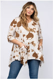 Cow Print Plus top