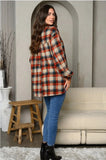 Red/Rust button down plaid shirt