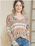 Aztec Print Plus size top